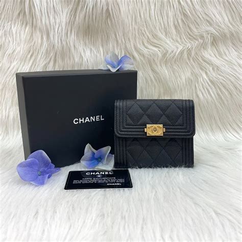 boy chanel 口蓋 皮 夾